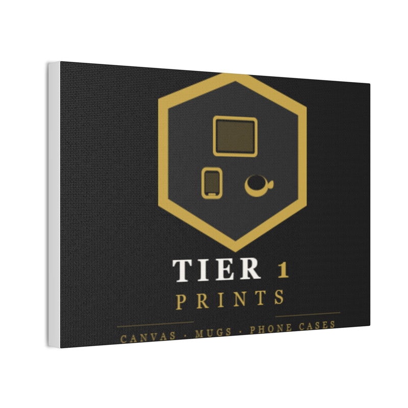 Tier 1 Prints Gold Logo Canvas Wall Art