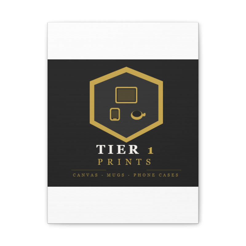 Tier 1 Prints Gold Logo Canvas Wall Art