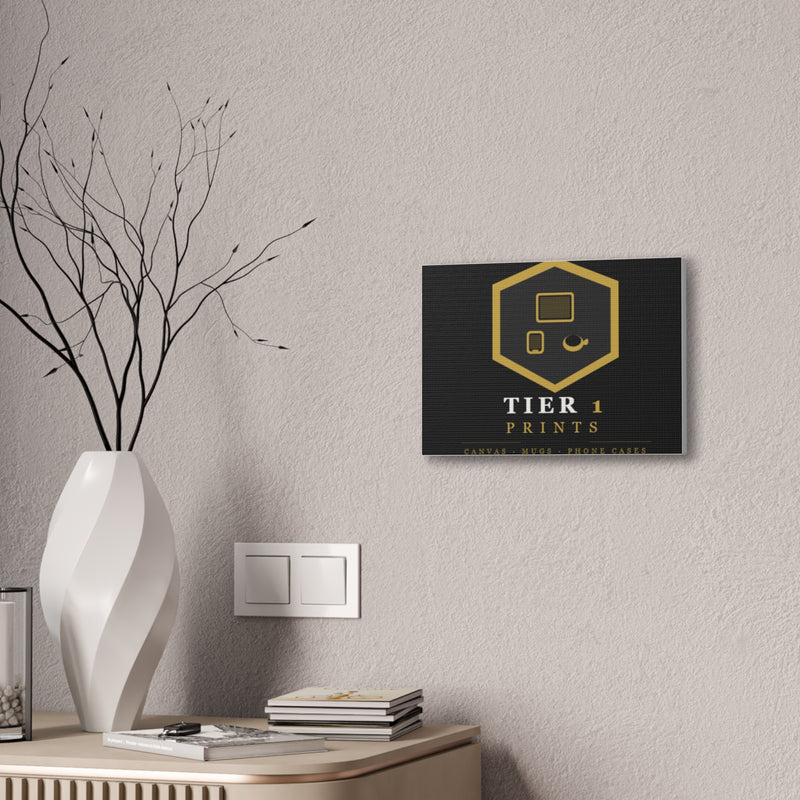 Tier 1 Prints Gold Logo Canvas Wall Art