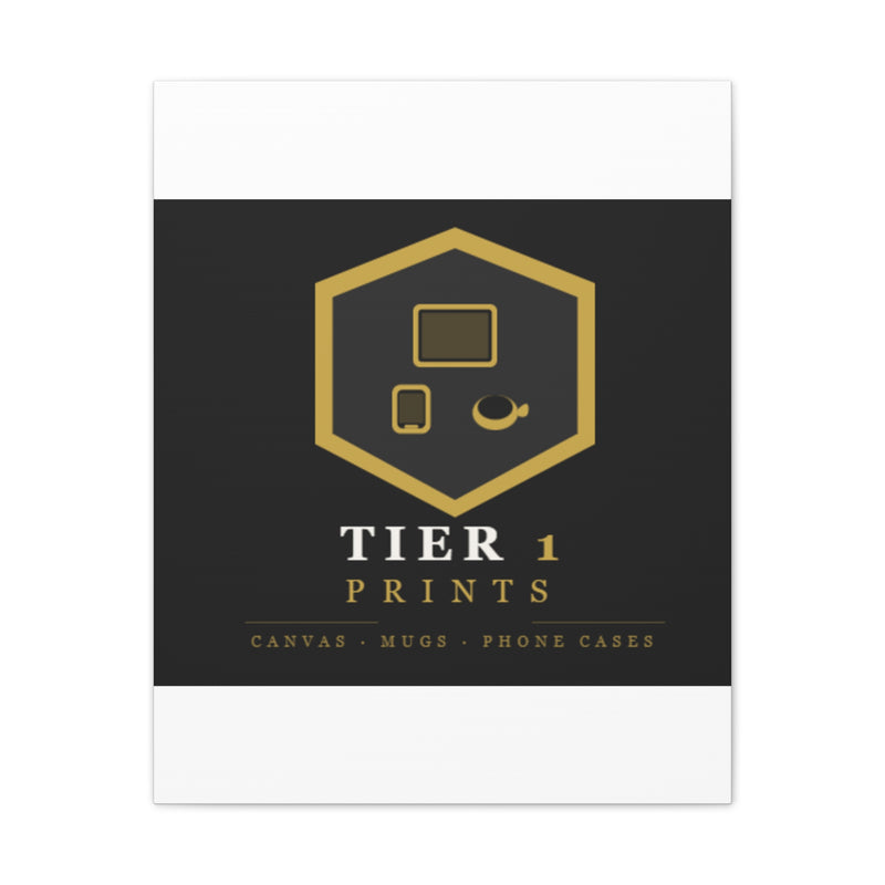 Tier 1 Prints Gold Logo Canvas Wall Art