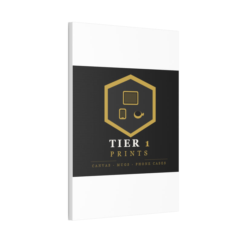 Tier 1 Prints Gold Logo Canvas Wall Art
