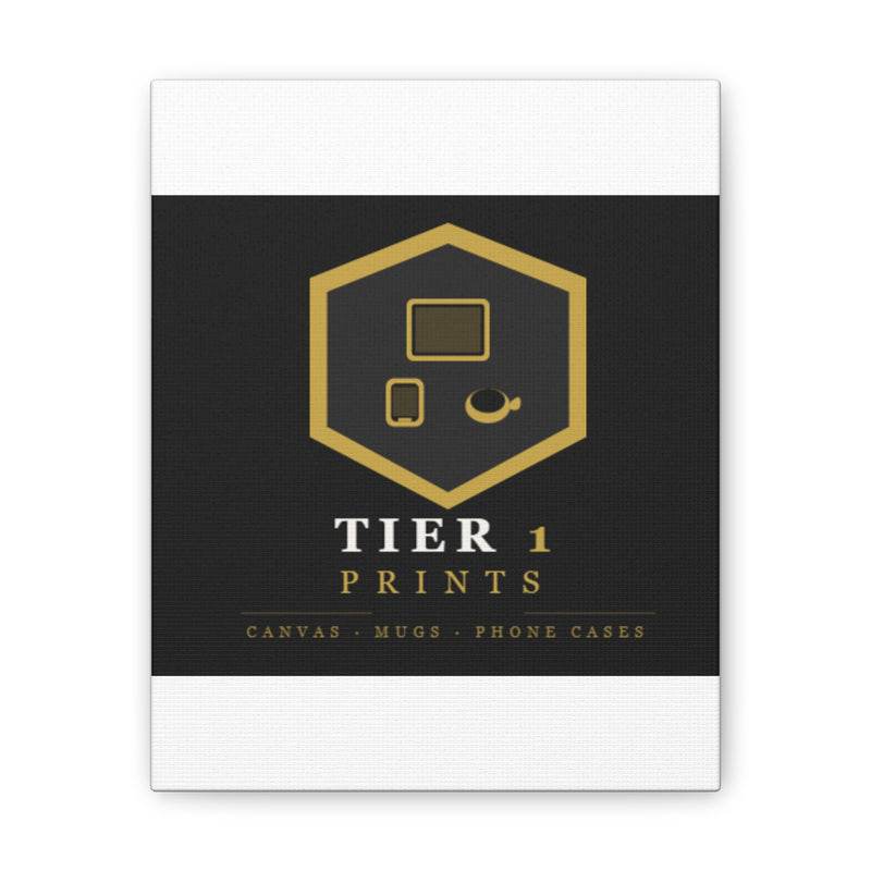 Tier 1 Prints Gold Logo Canvas Wall Art