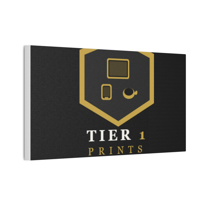 Tier 1 Prints Gold Logo Canvas Wall Art
