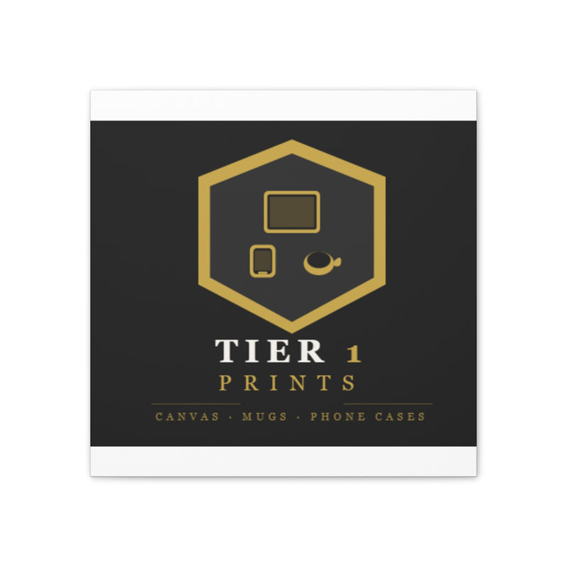 Tier 1 Prints Gold Logo Canvas Wall Art