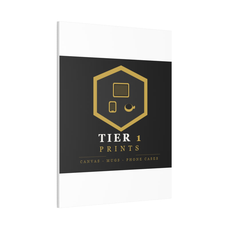 Tier 1 Prints Gold Logo Canvas Wall Art