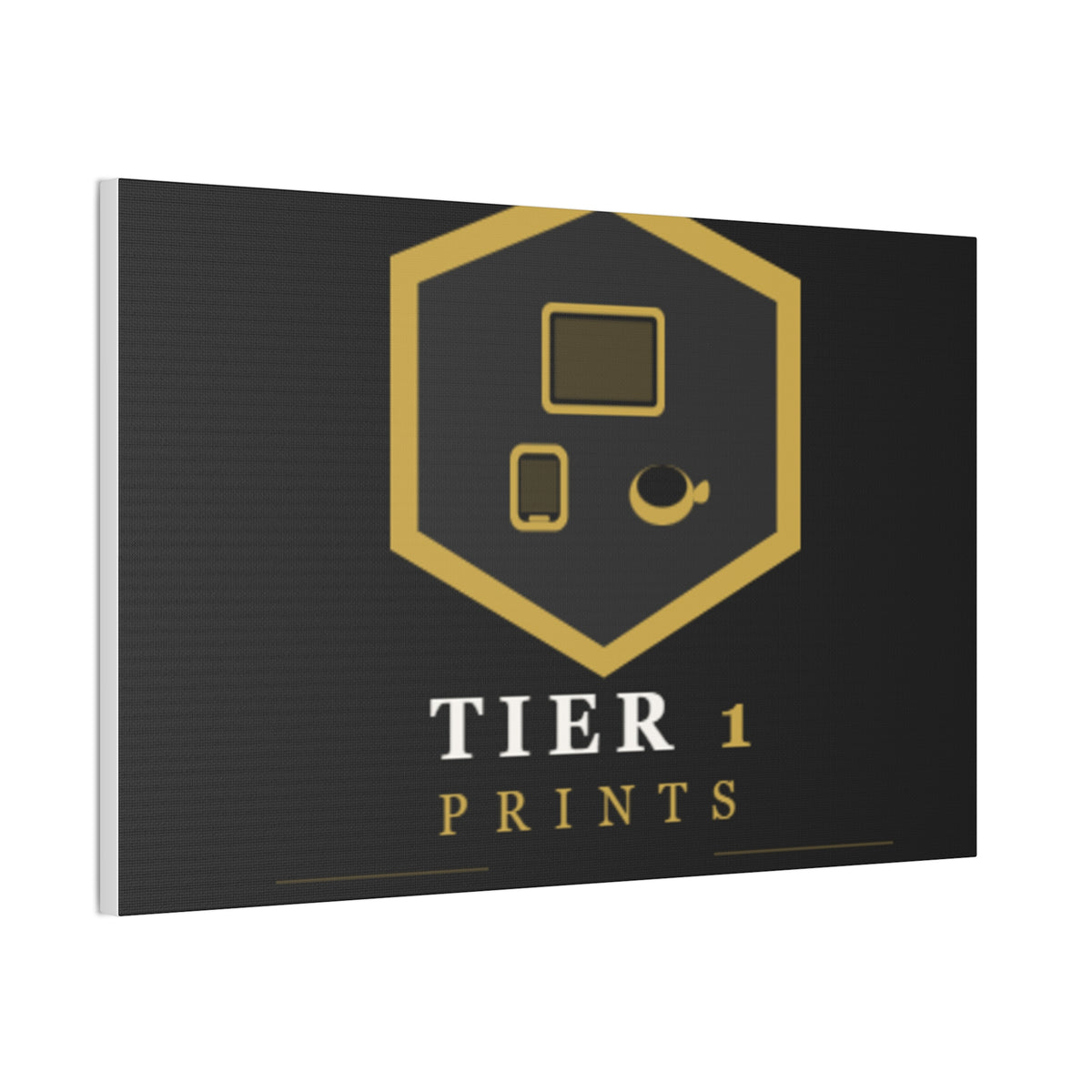 Tier 1 Prints Gold Logo Canvas Wall Art