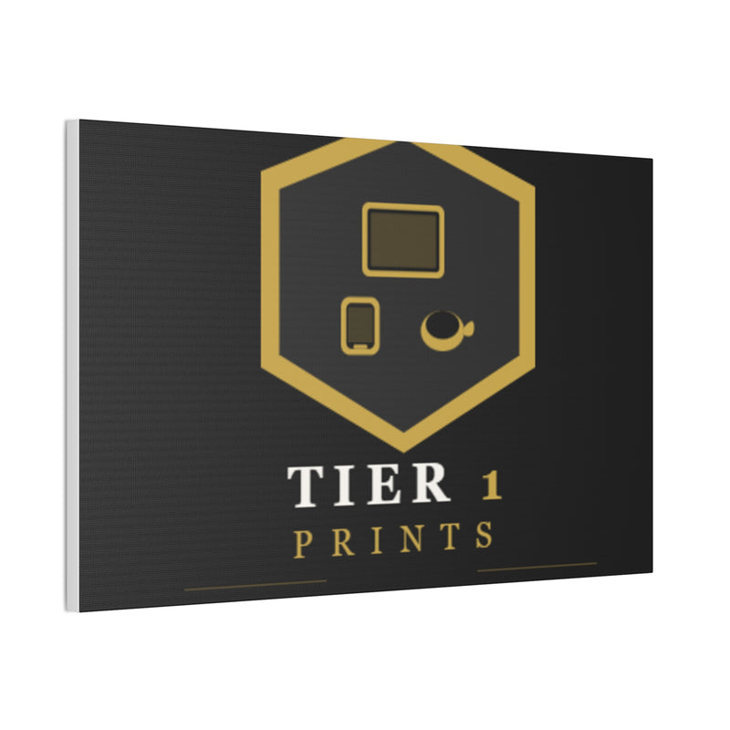Tier 1 Prints Gold Logo Canvas Wall Art