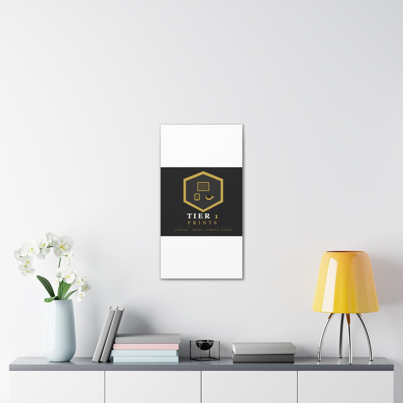 Tier 1 Prints Gold Logo Canvas Wall Art
