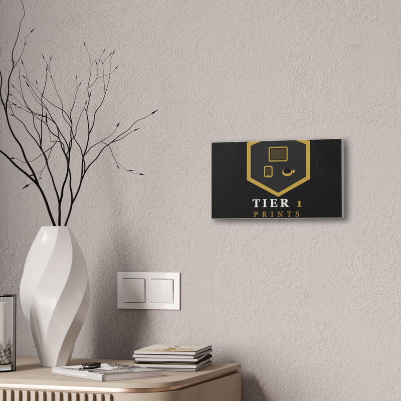 Tier 1 Prints Gold Logo Canvas Wall Art