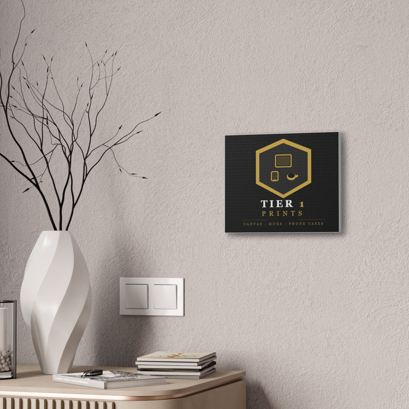 Tier 1 Prints Gold Logo Canvas Wall Art