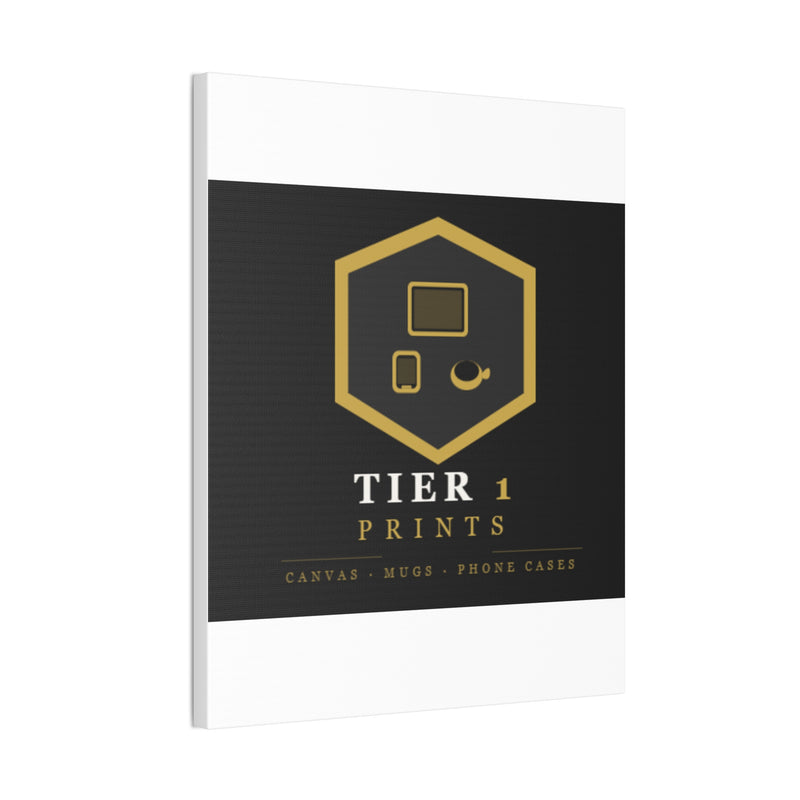 Tier 1 Prints Gold Logo Canvas Wall Art