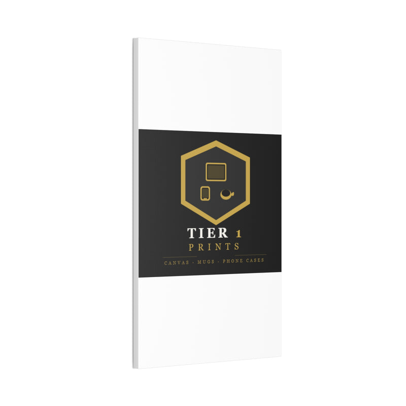 Tier 1 Prints Gold Logo Canvas Wall Art