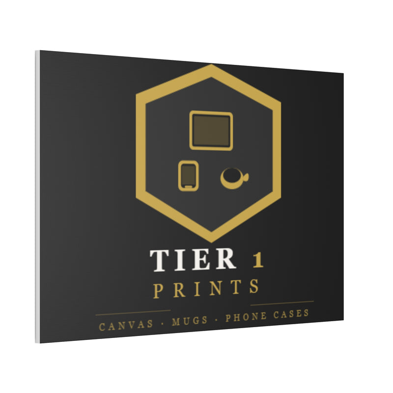 Tier 1 Prints Gold Logo Canvas Wall Art