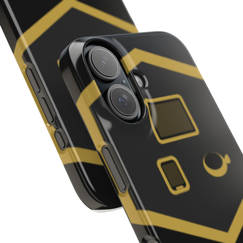 Slim Phone Case — Black & Gold Tier 1 Prints Logo Design