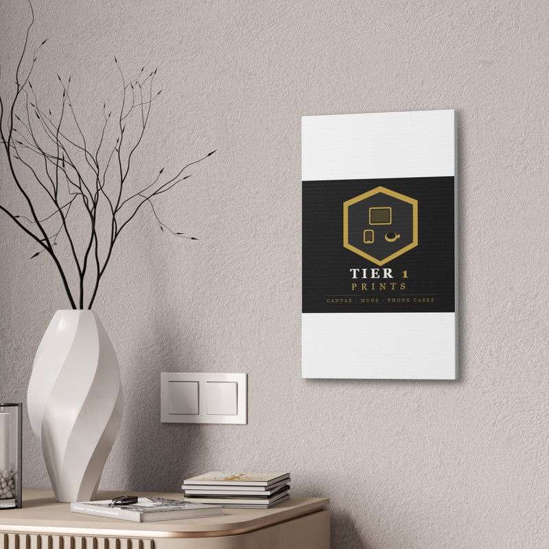 Tier 1 Prints Gold Logo Canvas Wall Art
