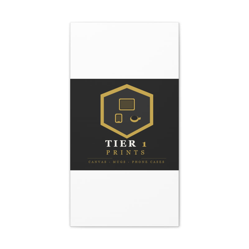 Tier 1 Prints Gold Logo Canvas Wall Art