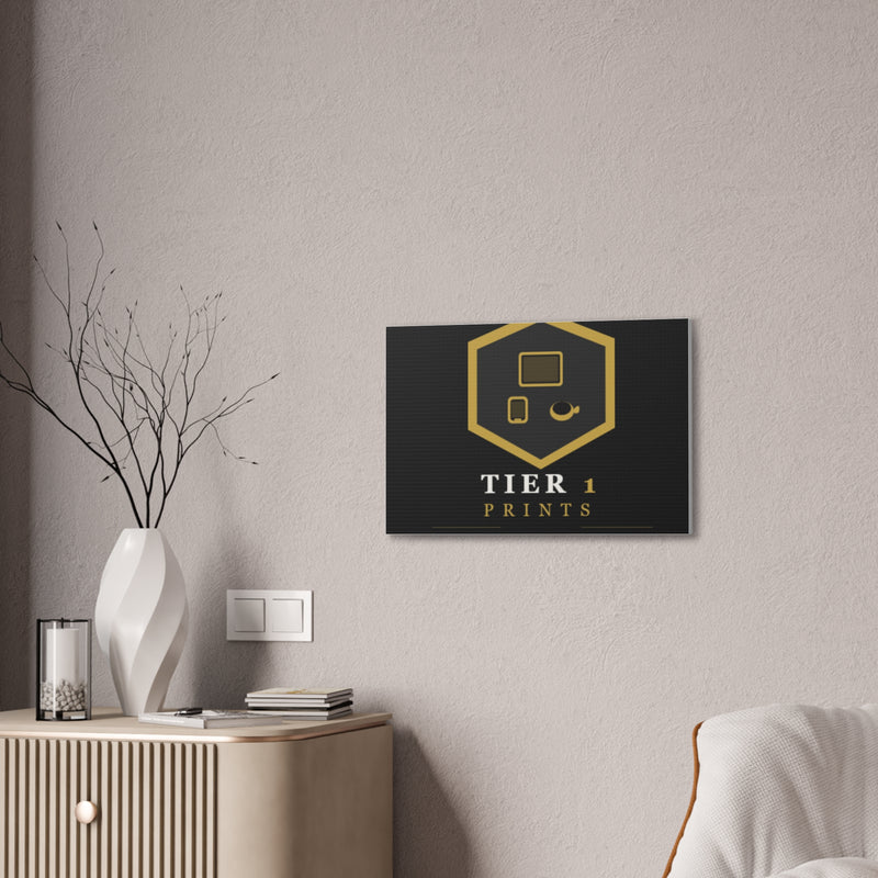 Tier 1 Prints Gold Logo Canvas Wall Art