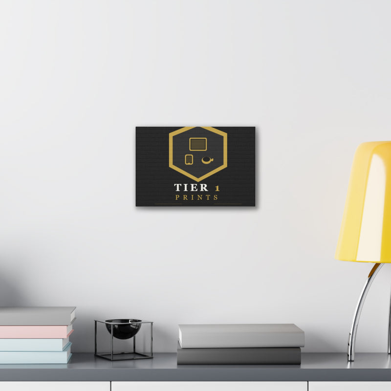 Tier 1 Prints Gold Logo Canvas Wall Art