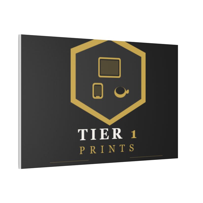 Tier 1 Prints Gold Logo Canvas Wall Art