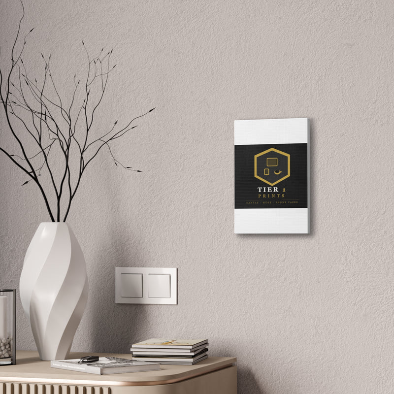 Tier 1 Prints Gold Logo Canvas Wall Art
