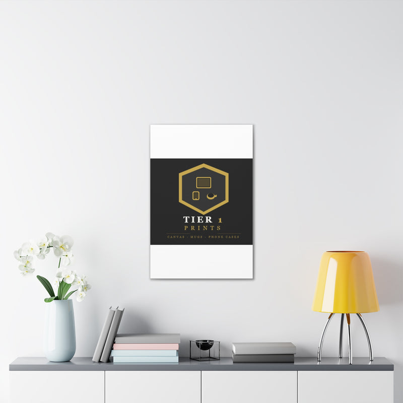 Tier 1 Prints Gold Logo Canvas Wall Art