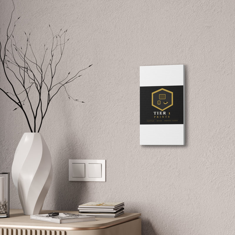 Tier 1 Prints Gold Logo Canvas Wall Art