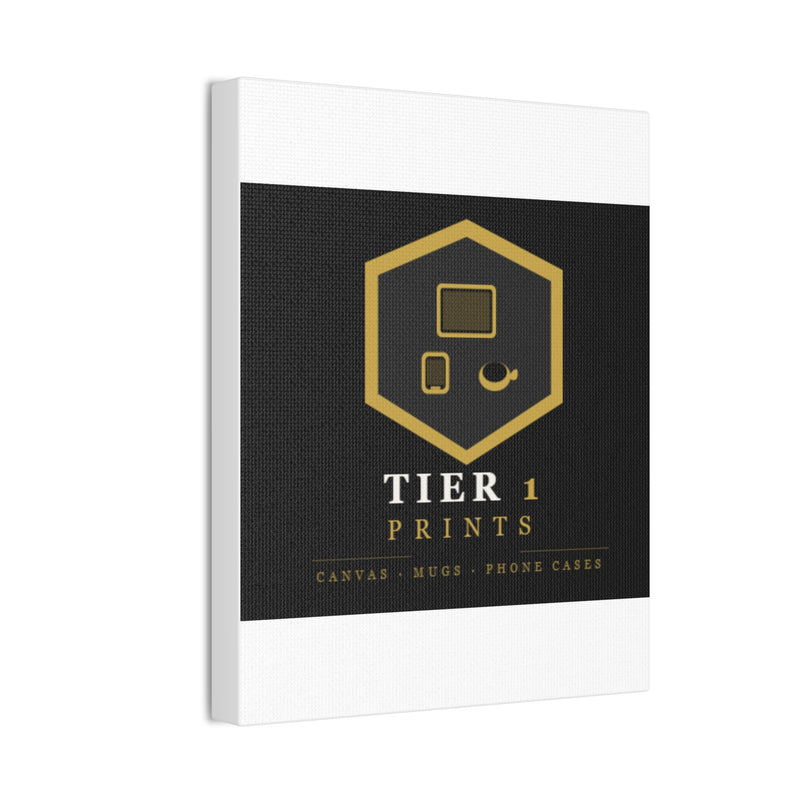 Tier 1 Prints Gold Logo Canvas Wall Art