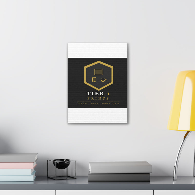 Tier 1 Prints Gold Logo Canvas Wall Art