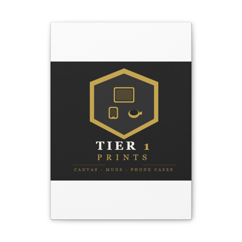 Tier 1 Prints Gold Logo Canvas Wall Art