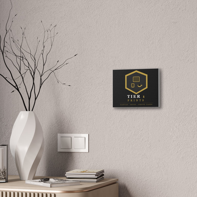 Tier 1 Prints Gold Logo Canvas Wall Art