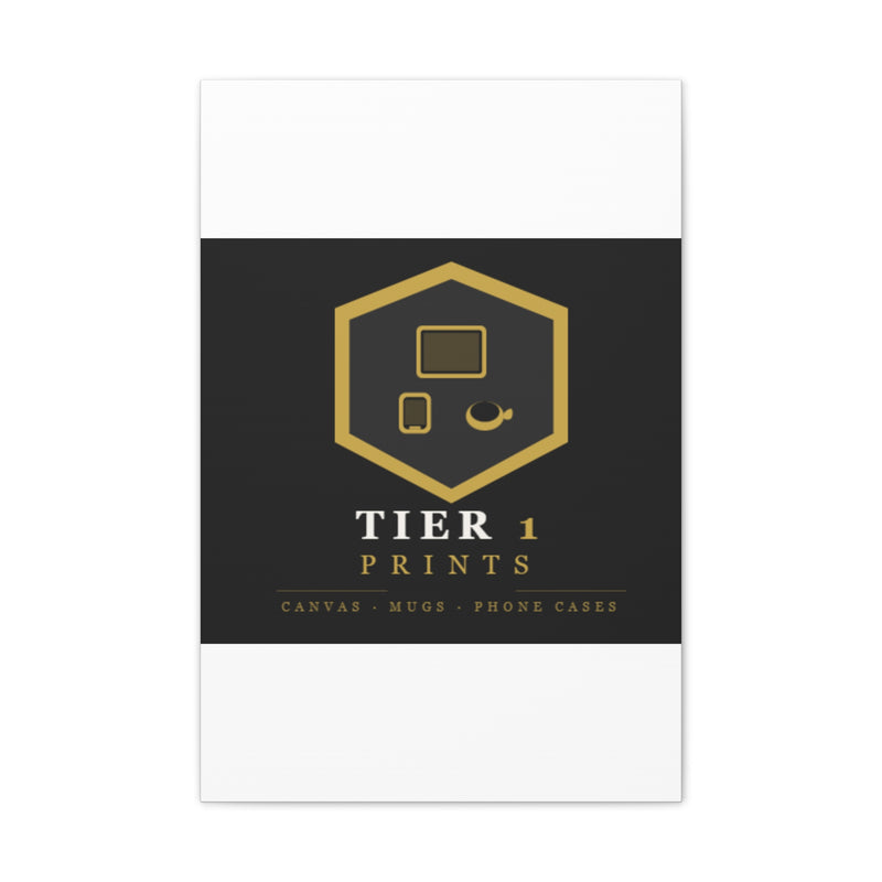 Tier 1 Prints Gold Logo Canvas Wall Art