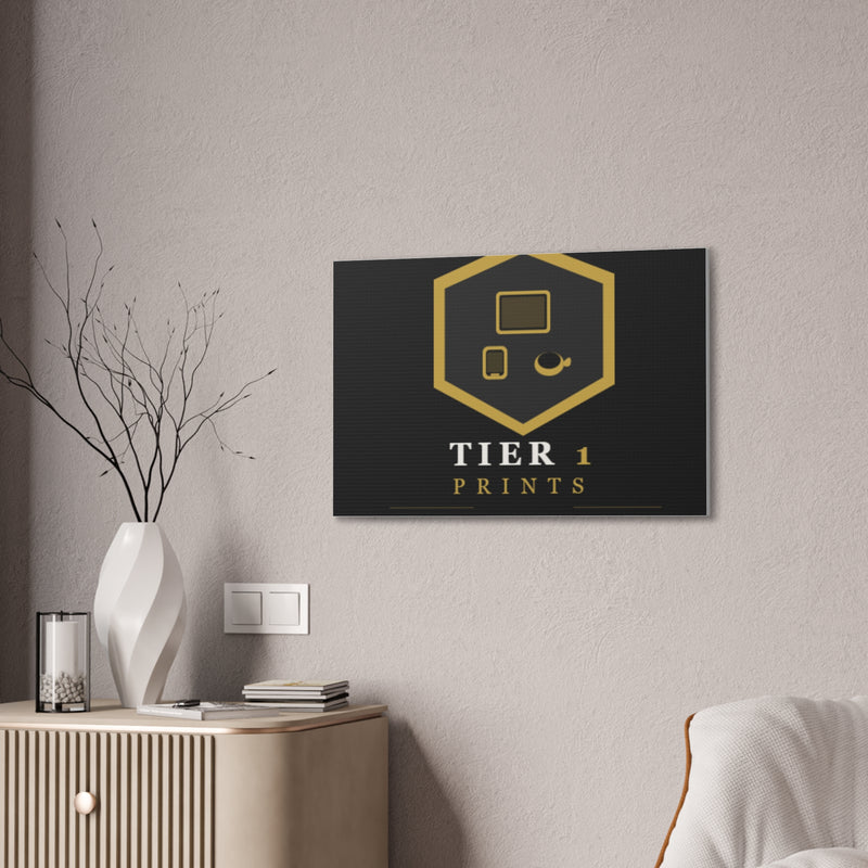 Tier 1 Prints Gold Logo Canvas Wall Art