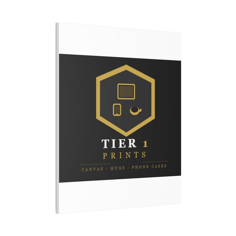 Tier 1 Prints Gold Logo Canvas Wall Art