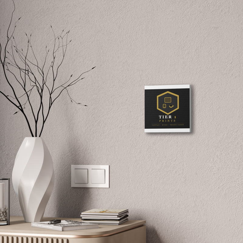 Tier 1 Prints Gold Logo Canvas Wall Art