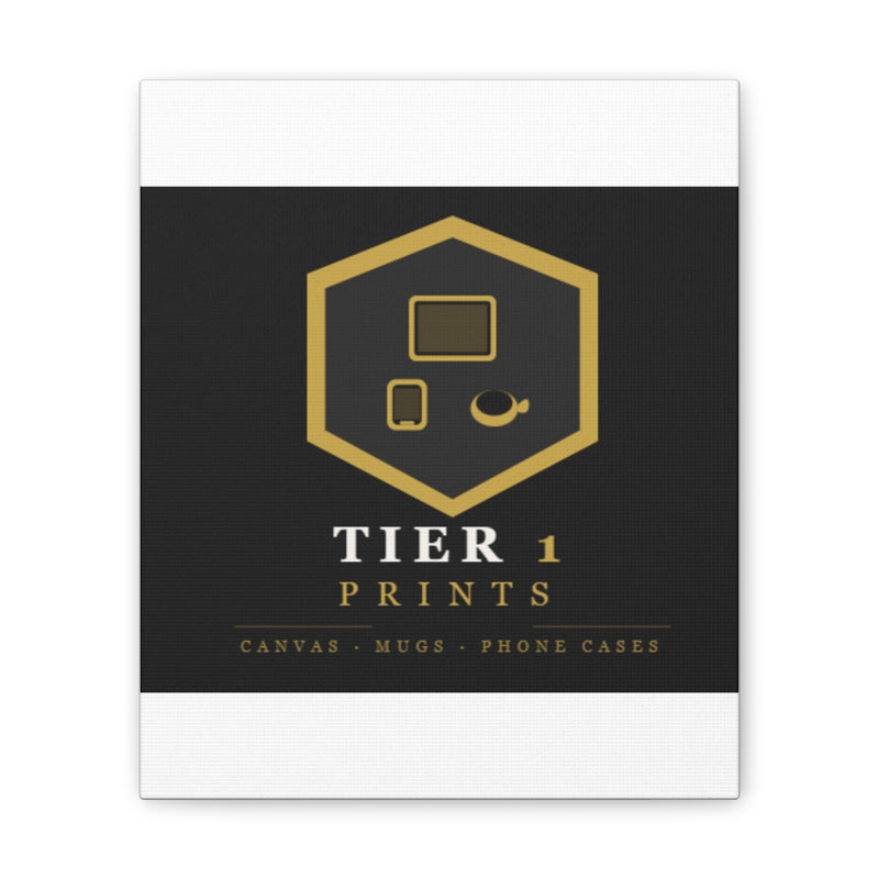 Tier 1 Prints Gold Logo Canvas Wall Art
