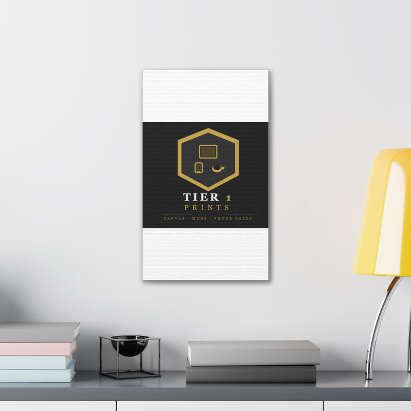 Tier 1 Prints Gold Logo Canvas Wall Art
