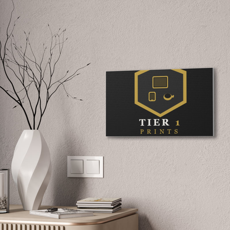 Tier 1 Prints Gold Logo Canvas Wall Art