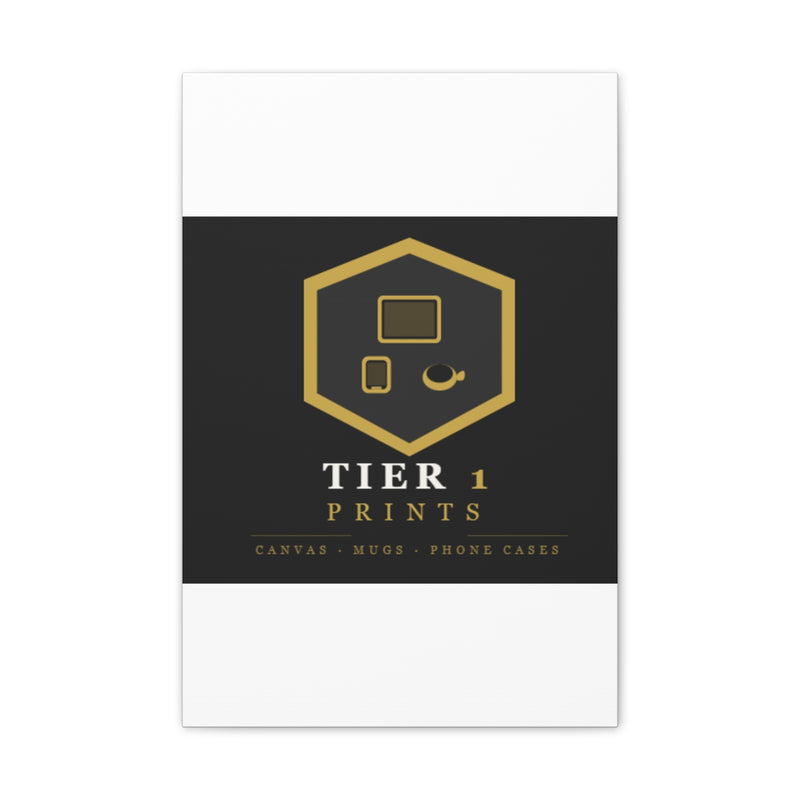 Tier 1 Prints Gold Logo Canvas Wall Art