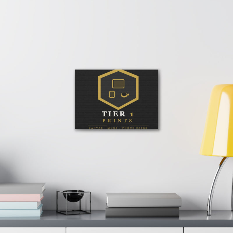Tier 1 Prints Gold Logo Canvas Wall Art