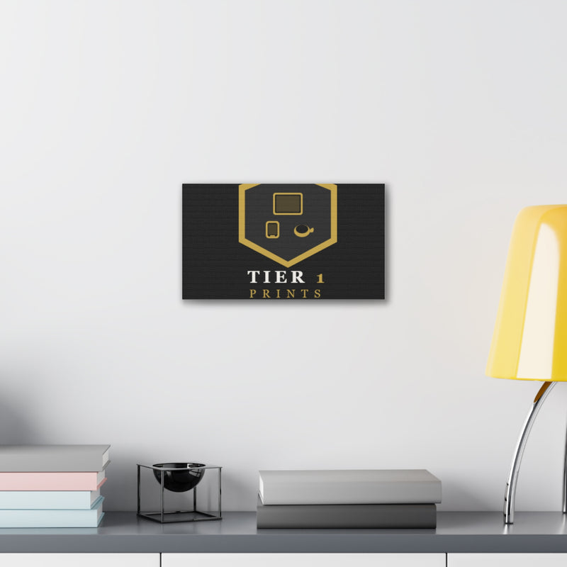 Tier 1 Prints Gold Logo Canvas Wall Art
