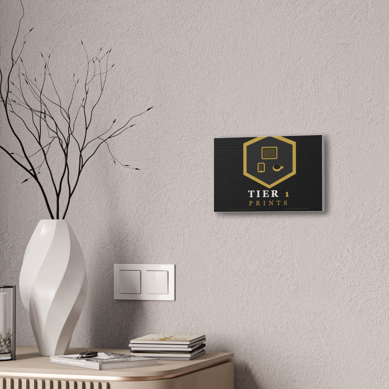 Tier 1 Prints Gold Logo Canvas Wall Art