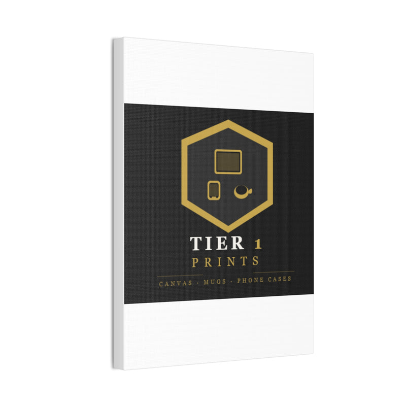 Tier 1 Prints Gold Logo Canvas Wall Art