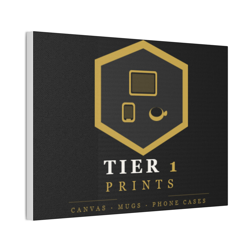 Tier 1 Prints Gold Logo Canvas Wall Art