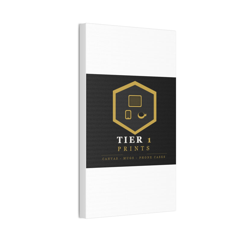 Tier 1 Prints Gold Logo Canvas Wall Art