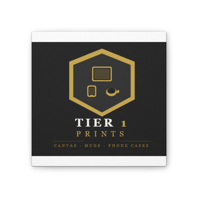 Tier 1 Prints Gold Logo Canvas Wall Art