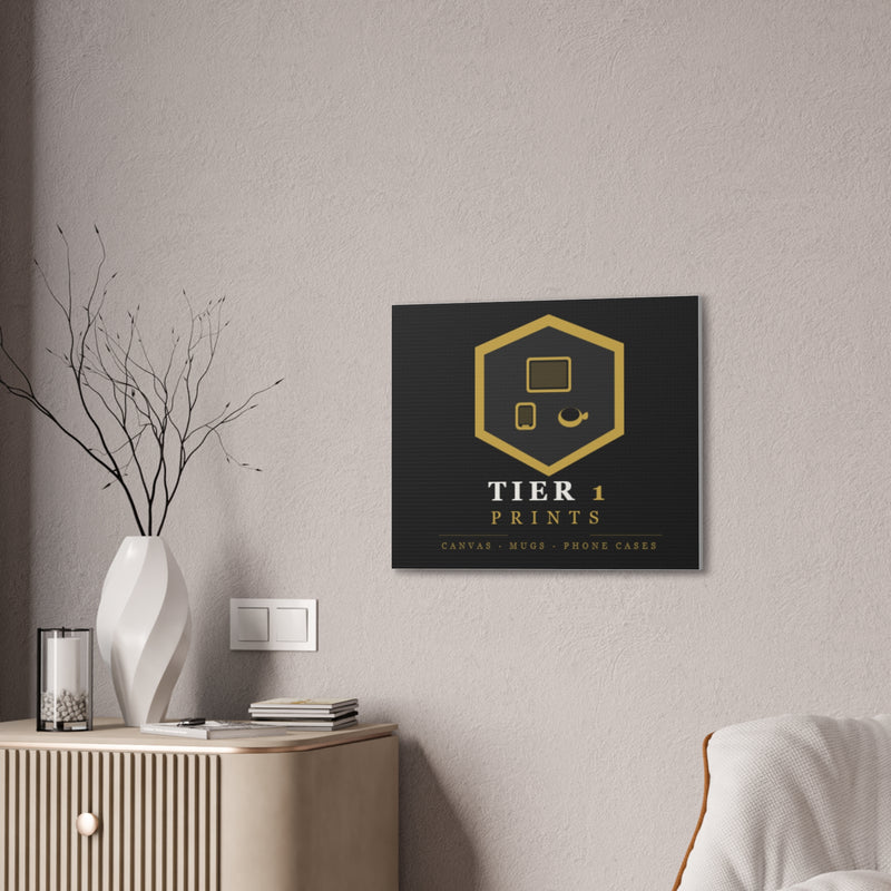 Tier 1 Prints Gold Logo Canvas Wall Art