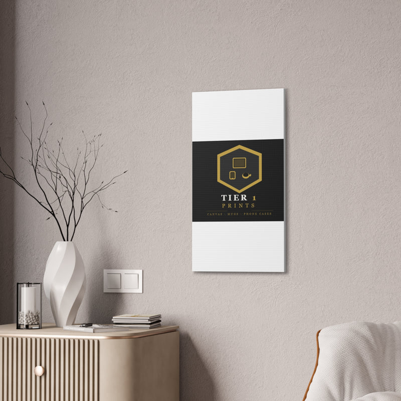 Tier 1 Prints Gold Logo Canvas Wall Art
