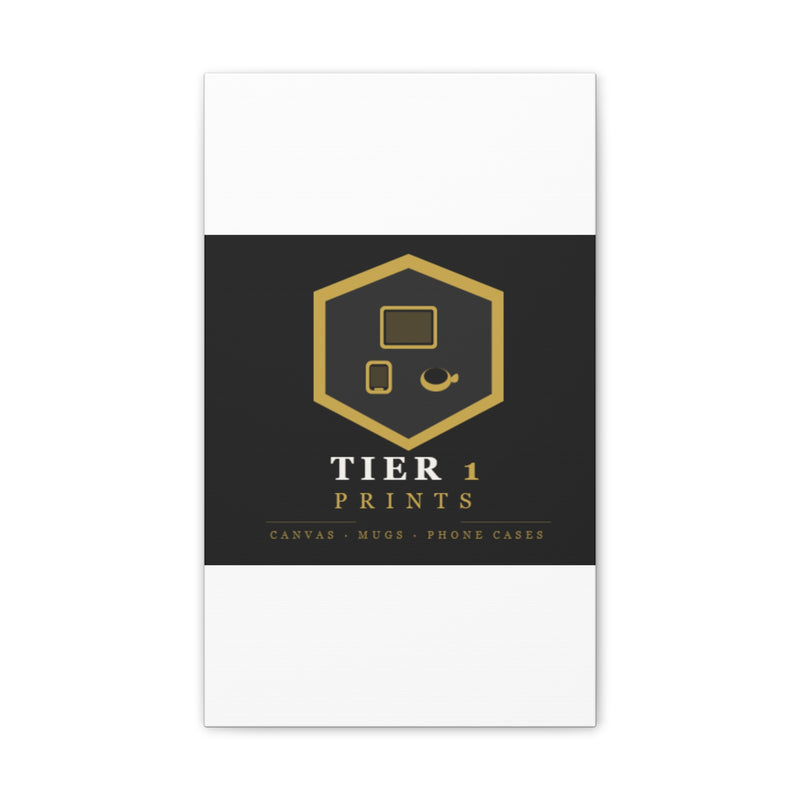 Tier 1 Prints Gold Logo Canvas Wall Art