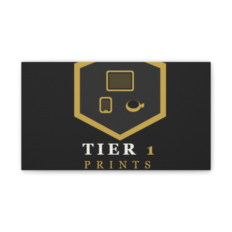 Tier 1 Prints Gold Logo Canvas Wall Art
