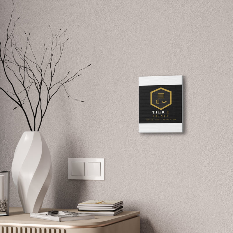 Tier 1 Prints Gold Logo Canvas Wall Art